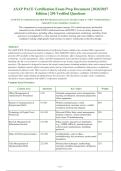 ASAP PACE Certification Exam 2026-2027 Questions and Answers Already Graded A&plus;&period; 100&percnt; Verified Solutions &vert;&NewLine;Updated Per Latest Guidelines &vert; Graded A&plus;