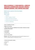 BIOD 210 Module 1-7 Exam Genetics &ndash; Complete Question & Answer Bank &lpar;2026&sol;2027 Update&rpar; &vert; Portage Learning &vert; 100&percnt; Verified Pass Guide