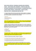 WGU D265-CRITICAL THINKING&colon; REASON AND EVIDENCE &NewLine;EXAM &ndash; QUESTIONS AND ANSWERS &vert; VERIFIED AND WELL &NewLine;DETAILED ANSWERS PLUS RATIONALES &vert; GUARANTEED PASS &vert; &NewLine;LATEST EXAM UPDATE &vert; EXAM PREP &vert; STUDY GUIDE &vert; &NewLine;PRACTICE TEST &vert; DOWNLOAD INSTANT PDF 