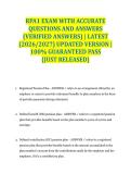 RPA1 EXAM WITH ACCURATE QUESTIONS AND ANSWERS &lpar;VERIFIED ANSWERS&rpar; &vert; LATEST &lpar;2026&sol;2027&rpar; UPDATED VERSION &vert; 100&percnt; GUARANTEED PASS &lbrace;JUST RELEASED&rcub;