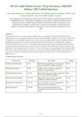 NR 324 Adult Health I Exam 1  And 2 2026-Package Deal