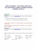 CHEM 103 MODULE 1 TO 6 EXAM LATEST 2026 QUESTIONS & CORRECT ANSWERS PORTAGE LEARNING&vert; RATED A&plus;