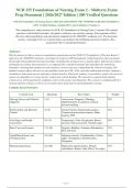 NUR 155 Foundations of Nursing Exam 2  Package Deal