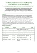 NSG 3160 Health Assessment Exam 2 2026-2027 QUESTIONS AND ANSWERS ALREADY GRADED A&plus;&period; 100&percnt;&NewLine;Verified Solutions &vert; Updated Per Latest Guidelines &vert; Graded A&plus;