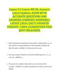 Ammo 51 Course MV-DL Answers Latest Updates&comma; EXAM WITH ACCURATE QUESTIONS AND ANSWERS &lpar;VERIFIED ANSWERS&rpar; &vert; LATEST &lpar;2026&sol;2027&rpar; UPDATED VERSION &vert; 100&percnt; GUARANTEED PASS &lbrace;JUST RELEASED&rcub;