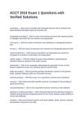 Acct 2010 Exam 1 Questions with Verified Solutions
