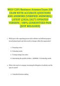 WGU C201 Business Acumen Exam &vert;OA EXAM WITH ACCURATE QUESTIONS AND ANSWERS &lpar;VERIFIED ANSWERS&rpar; &vert; LATEST &lpar;2026&sol;2027&rpar; UPDATED VERSION &vert; 100&percnt; GUARANTEED PASS &lbrace;JUST RELEASED&rcub;