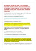 SSI ASSISTANT INSTRUCTOR EXAM &ndash; QUESTIONS AND &NewLine;ANSWERS &vert; VERIFIED AND WELL DETAILED ANSWERS PLUS &NewLine;RATIONALES &vert; GUARANTEED PASS &vert; LATEST EXAM UPDATE &vert; &NewLine;EXAM PREP &vert; STUDY GUIDE &vert; PRACTICE TEST&vert; DOWNLOAD &NewLine;INSTANT PDF 