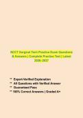 NCCT Surgical Tech Practice Exam Questions & Answers 2026&ndash;2027 &vert; Complete Practice Test with Verified Correct Solutions &vert; Grade A&plus;