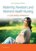 Test Bank and Text Book For Maternity&comma; Newborn&comma; and Women's Health Nursing&colon; A Case-Based Approach 2nd Edition by Dr&period; Amy O'Meara