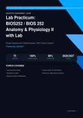 BIOS 252 Anatomy & Physiology II Lab Practicum Actual 2026&sol;2027 &ndash; 100&percnt; Verified &vert; Detailed Rationales &ndash; Pass Guaranteed &ndash; A&plus; Graded