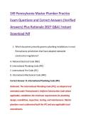 249 Pennsylvania Master Plumber Practice &NewLine;Exam Questions and Correct Answers &lpar;Verified &NewLine;Answers&rpar; Plus Rationale 2027 Q&A&vert; Instant &NewLine;Download Pdf