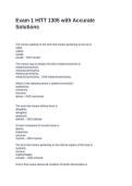 Exam 1 HITT 1305 with Accurate Solutions