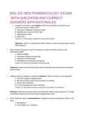 BSN 315 HESI PHARMACOLOGY II EXAM  &NewLine; WITH QUESTIONS AND CORRECT ANSWERS WITH RATIONALES &NewLine;