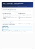 Class 10 ICSE Physics&colon; Light Unit Complete Revision Notes &lpar;Refraction&comma; Lenses & Spectrum&rpar;