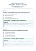 WGU D564  Exam &lpar;Latest Update 2026 &sol; 2027&rpar; Theories of Personality &vert; Questions & Answers &vert; 100&percnt; Correct &vert; Grade A &lpar;Verified Answers&rpar;