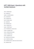 HITT 1305 Exam 1 Questions with Verified Solutions