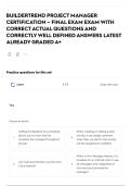 BUILDERTREND PROJECT MANAGER CERTIFICATION &ndash; FINAL EXAM EXAM WITH CORRECT ACTUAL QUESTIONS AND CORRECTLY WELL DEFINED ANSWERS LATEST ALREADY GRADED A&plus;