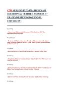 C790 Nursing Informatics Exam Questions & Verified Answers&comma; Western Governors University&comma; 2026 &ndash; Complete Study Guide and Exam Preparation Material