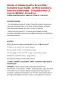 Florida LP Master Qualifier Exam 2026 &vert; Complete Study Guide &vert; Verified Questions&comma; Answers & Rationales &vert; Comprehensive LP Gas Certification Exam Prep