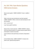Acc 100- TMU- Exam Review Questions With Correct Answers&period;