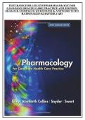 Lilley's Pharmacology for Canadian Health Care Practice 4th Edition &lpar;Sealock&rpar; Test Bank &vert; Complete Questions&comma; Answers & Rationales &vert; Chapters 1&ndash;58
