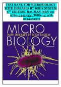 Microbiology with Diseases by Body System 5th Edition &lpar;Bauman&rpar; ISBN-13&colon; 9780134452333 &vert; Complete Test Bank with Questions & Answers