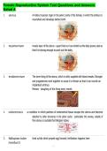 Female Reproductive System Test Questions and Answers&NewLine;Rated A