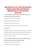 NSG 440 Exam 3 V1&ndash;V3 &vert; NSG 440 Population Health &vert; Grand Canyon University &vert; Actual Q&A with Rationale &lpar;NSG440 Exam 3&rpar;