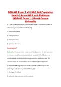 NSG 440 Exam 1 V1&ndash;V3 &vert; NSG 440 Population Health &vert; Grand Canyon University &vert; Actual Q&A with Rationale &lpar;NSG440 Exam 1&rpar;