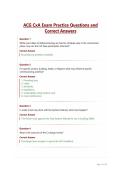 ACG CxA Exam Practice Questions and Correct Answers