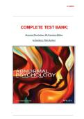 Test Bank Abnormal Psychology&comma; 6th Canadian Edition By Gordon L&period; Flett&period; questions and well verified answers 2026&sol;2027