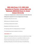 NSG 444A Exam 3 V1&ndash;V3 &vert; NSG 444A Transition to Practice &vert; Grand Canyon University &vert; Actual Q&A with Rationale &lpar;NSG444A Exam 3&rpar;