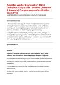 Asbestos Worker Examination 2026 &vert; Complete Study Guide &vert; Verified Questions & Answers &vert; Comprehensive Certification Exam Prep