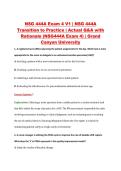 NSG 444A Exam 4 V1 &vert; NSG 444A &NewLine;Transition to Practice &vert; Actual Q&A with &NewLine;Rationale &lpar;NSG444A Exam 4&rpar; &vert; Grand &NewLine;Canyon University 