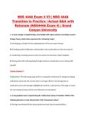 NSG 444A Exam 4 V1&ndash;V3 &vert; NSG 444A Transition to Practice &vert; Grand Canyon University &vert; Actual Q&A with Rationale &lpar;NSG444A Exam 4&rpar;