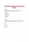 DRE Final Knowledge Exam Questions and&NewLine;Answers