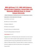 NSG 448 Exam 3 V1 &vert; NSG 448 Evidence&NewLine;Based Project Capstone &vert; Actual Q&A with &NewLine;Rationale &lpar;NSG448 Exam 3&rpar; &vert; Grand &NewLine;Canyon University 