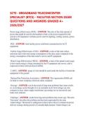 SCTE - BROADBAND TELECOMCENTER &NewLine;SPECIALIST &lpar;BTCS&rpar; - FACILITIES SECTION EXAM &NewLine;QUESTIONS AND ANSWERS GRADED A&plus; &NewLine;2026&sol;2027