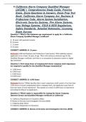 California Alarm Company Qualified Manager &lpar;ACQM&rpar; &vert; Comprehensive Study Guide&comma; Practice Exam&comma; Exam Questions & Answers&comma; Exam Prep Test Bank&comma; California Alarm Company Act&comma; Business & Professions Code&comma; Alarm System Installation&comma; Electronic Security Systems&comma;