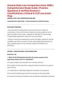 General State Law Comparison Exam 2026 &vert; Comprehensive Study Guide &vert; Practice Questions & Verified Answers &vert; Constitutional&comma; Criminal & Civil Law Exam Prep