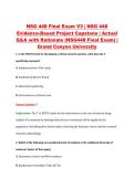 NSG 448 Final Exam V1&ndash;V3 &vert; NSG 448 Evidence Based Project Capstone &vert; Grand Canyon University &vert; Actual Q&A with Rationale &lpar;NSG448 Final Exam&rpar;
