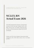 NCLEX-RN ACTUAL EXAM 2026 &vert; 150 NGN Questions Covering All Item Types &vert; Clinical Judgment Measurement Model &vert; Bowtie&comma; SATA&comma; Case Studies & More &vert; Pass Guaranteed - A&plus; Graded&NewLine;&NewLine;