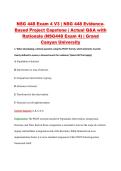 NSG 448 Exam 4 V1&ndash;V3 &vert; NSG 448 Evidence Based Project Capstone &vert; Grand Canyon University &vert; Actual Q&A with Rationale &lpar;NSG448 Exam 4&rpar;