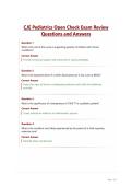 CJE Pediatrics Open Check Exam Review&NewLine;Questions and Answers