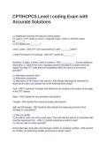 CPT HCPCS Level I coding Exam with Accurate Solutions