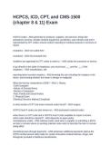 HCPCS&comma; ICD&comma; CPT&comma; and CMS-1500 &lpar;chapter 8 & 11&rpar; Exam