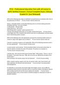 FTCE - Professional Education Test with all Correct & 100&percnt; Verified Answers &vert;Actual Complete Exam &vert;Already Graded A&plus; &lpar;Just Released&rpar;