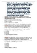 California Alarm Company Qualified Manager &lpar;ACQM&rpar; &vert; Comprehensive Study Guide&comma; Practice Exam&comma; Exam Questions & Answers&comma; Exam Prep Test Bank&comma; California Alarm Company Act&comma; Electronic Security Systems&comma; Burglar Alarm Systems&comma; Fire Alarm Systems&comma; Low-Voltage 