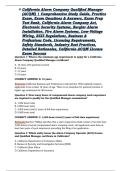 California Alarm Company Qualified Manager &lpar;ACQM&rpar; &vert; Comprehensive Study Guide&comma; Practice Exam&comma; Exam Questions & Answers&comma; Exam Prep Test Bank&comma; California Alarm Company Act&comma; Electronic Security Systems&comma; Burglar Alarm Installation&comma; Fire Alarm Systems&comma; Low-Vol